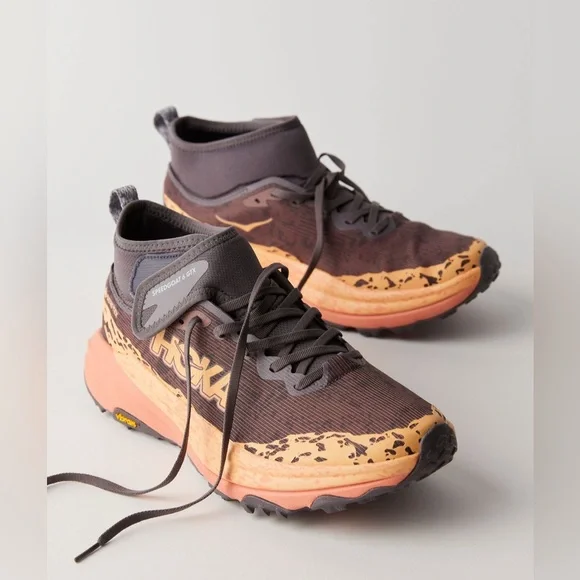 Hoka Brown and Orange Athletic Shoes - Picture 1 of 10